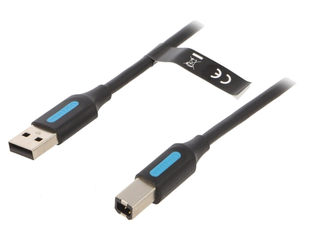 Kabel; USB 2.0; USB-A-stekker,USB-B-stekker; vernikkeld; 2m Kabel; USB 2.0; USB-A-stekker,USB-B-stekker; vernikkeld; 2m